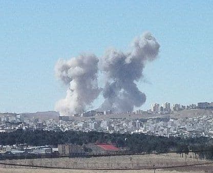@Babak Taghvaee - The Crisis Watch: #Breaking: The #IsraeliAirForce, supported by the #USAirForce, has just targeted multiple military sites in #Kermanshah, western #Iran. One of them is a key ballistic missile base of the #IRGC Aerospa