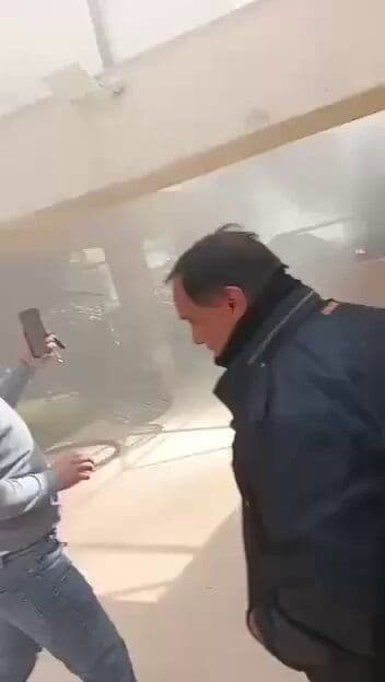@Babak Taghvaee - The Crisis Watch: #Breaking: This footage shows the wreckage of one of the ballistic missiles launched by the #IRGC Aerospace Force crashing into a neighborhood in #Amman, the capital city of #Jordan. The missile was i