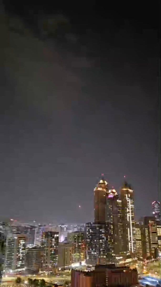 @Babak Taghvaee - The Crisis Watch: BREAKING: Abu Dhabi, the capital city of the UAE, is now under heavy attacks by the IRGC Aerospace Force. The IRGC is constantly trying to hit its skyscrapers using one-way attack drones. You can see