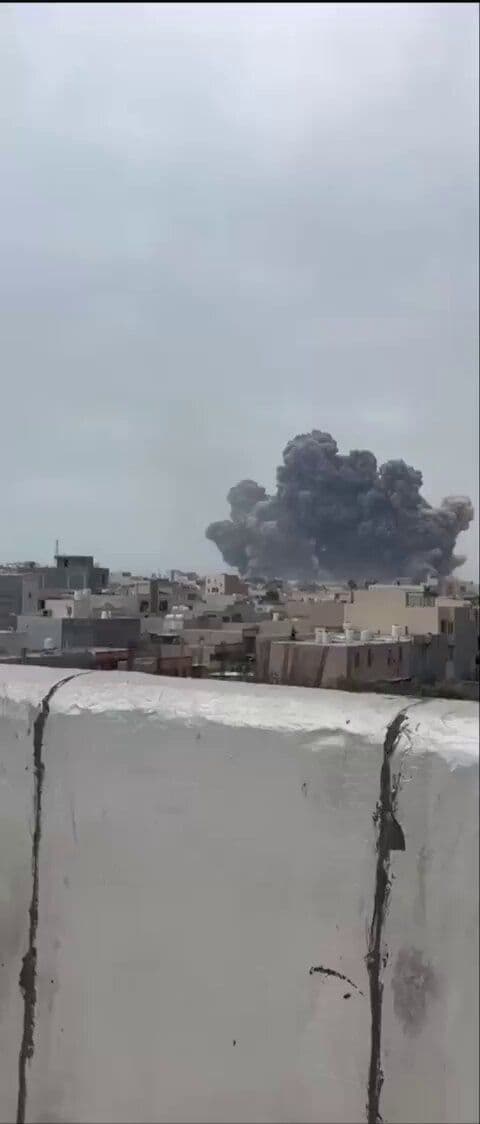 @Babak Taghvaee - The Crisis Watch: These two videos recorded on Tuesday show the aftermath of an airstrike conducted by the U.S. Navy against the ammunition and weapons storage facility of the 6th Tactical Fighter Base of the Iranian A