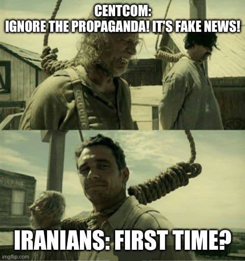 @Goldie Ghamari | گلسا قمری 🇮🇷: Welcome @CENTCOM to the nightmare we Iranians have been dealing with for the last 47 years...
Don't worry... We got your backs. We're pros at dealing with Jihadi disinformation.