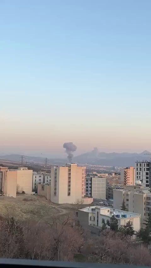 @Babak Taghvaee - The Crisis Watch: BREAKING: Massive airstrikes are being reported in eastern Tehran. They can be seen near the headquarters of the IRGC terrorist organization and also near the Shahid Mahallati residential complex of t