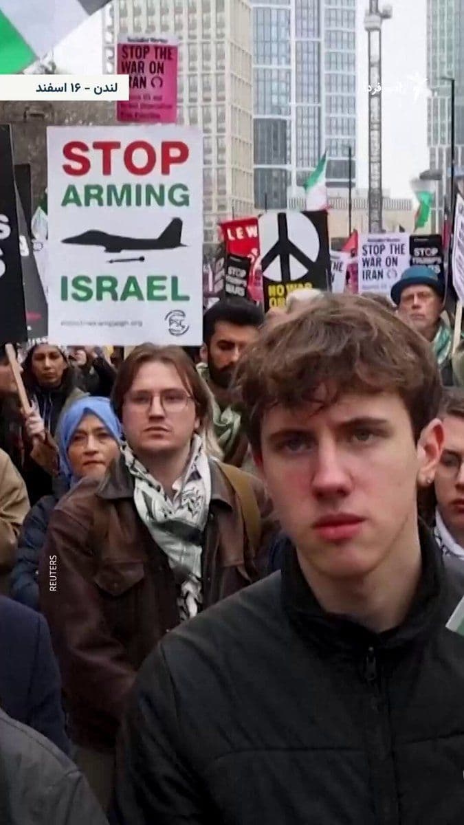 @RadioFarda|راديو فردا: On Saturday, March 6, approximately four thousand people gathered in front of the U.S. Embassy in London to protest Israel's and the United States' bombing of Iran and Lebanon.
According to Reuters,