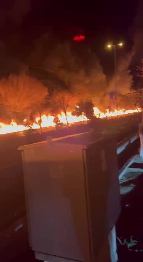 @Babak Taghvaee - The Crisis Watch: BREAKING: The Israeli Air Force has set Tehran on fire. As a result of Israeli airstrikes on fuel / oil reservoirs and energy resources in the capital city of Iran, fuel and oil from one of these rese