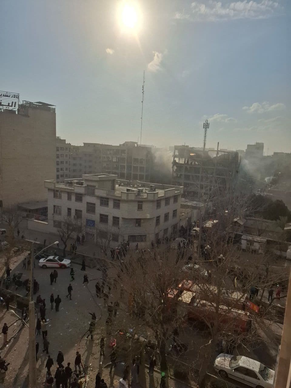 @Vahid Online: 'Bassij base of Resalat Field #Tehran was hit'
Received images, Tuesday, March 8
A citizen had also written: 'Resalat Street, below Farjam, inside Jajerudi Street, the Karbala Basij Resistance Distr