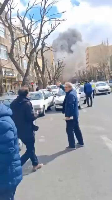 @🇮🇷LiveIranNews🇮🇱: 🚨Tabriz under direct strikes on centers of the terrorist regime of the Islamic Republic/Received images from fellow compatriots show that around 2:30 PM on Tuesday, March 9, a collection of centers a