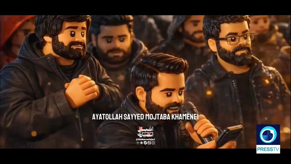 @𝐍𝐢𝐨𝐡 𝐁𝐞𝐫𝐠 🇮🇷 ✡︎: This is a genuine video by islamic regime television, of Lego Mojtaba Khamenei being selected as SL.
I swear I am not joking.
This is a serious video from them.