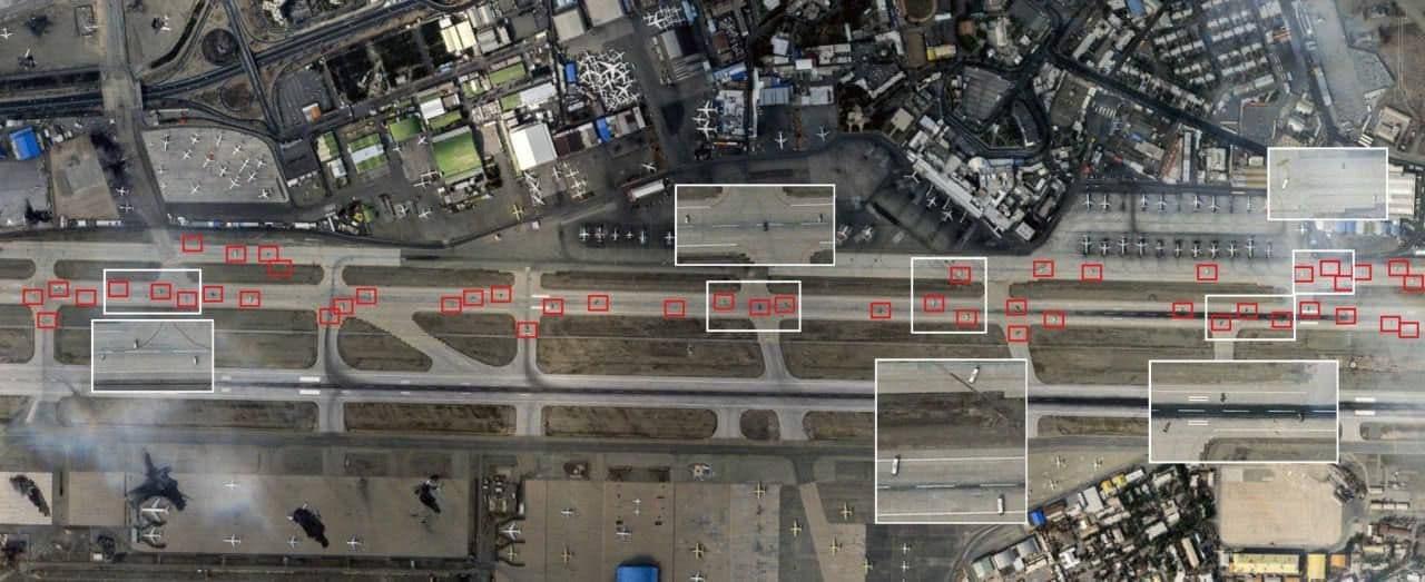 @Visegrád 24: The runway at Tehran’s Mehrabad Airport has been blocked with parked buses and helicopters, apparently to make it unusable and prevent further strikes or aircraft operations.
Satellite imagery from M