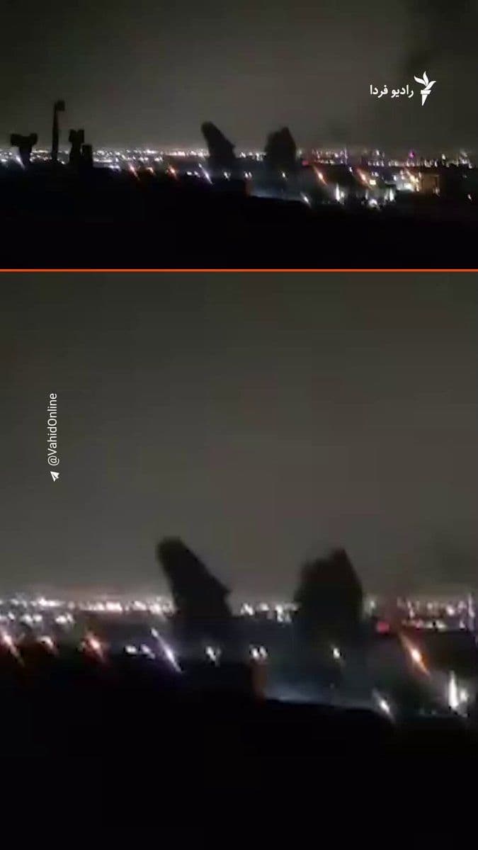 @RadioFarda|راديو فردا: Images published on the evening of Thursday, March 11, depict an airstrike on "Garmdareh" in Karaj.
Reports and images that have been published indicate nighttime airstrikes on Tehran and some other
