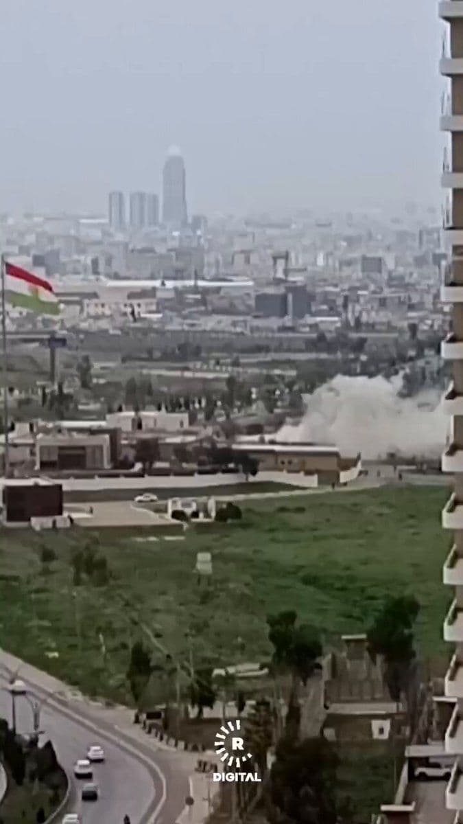 @Babak Taghvaee - The Crisis Watch: BREAKING: The IRGC Aerospace Force is now even targeting consulates and diplomatic facilities of other countries in Erbil, in the Kurdistan Region of Iraq. The UAE consulate was targeted by a one-way