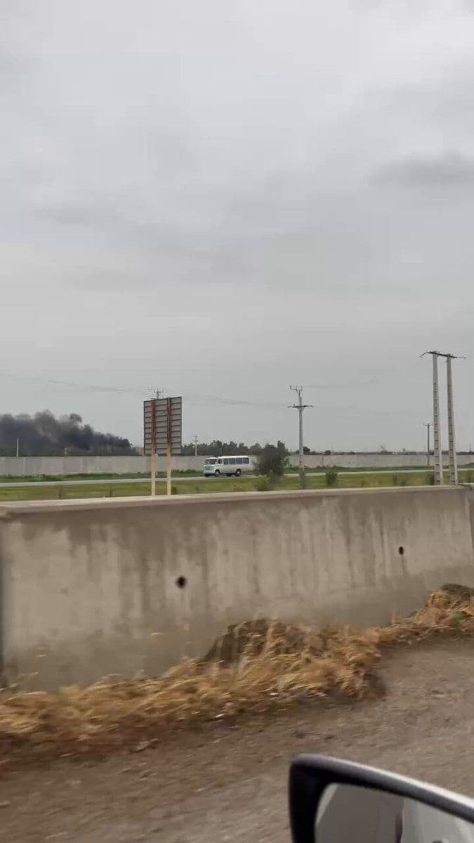 @Babak Taghvaee - The Crisis Watch: BREAKING: The 4th Tactical Fighter Base of the Iranian Air Force (Vahdati Airbase) in Dezful, southwest of Iran, is still on fire as a result of the U.S. military airstrike. Dezful was home to three s