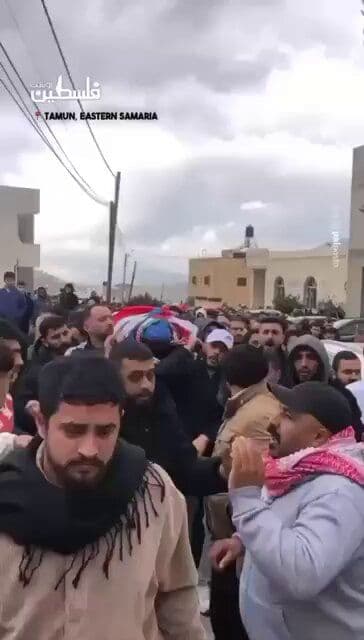 @Open Source Intel: Pro-Iran rally in Samaria shows Palestinian support for Tehran.
A large crowd gathered today in Tamun, Samaria, chanting in support of Iran:
“O Iranian, launch, launch! Send heavily-armed missiles.