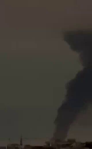 @Babak Taghvaee - The Crisis Watch: BREAKING: Happening tonight, the Israeli Air Force conducted multiple airstrikes at Mehrabad International Airport in Tehran, the capital city of Iran. Plumes of smoke can be seen covering the airport