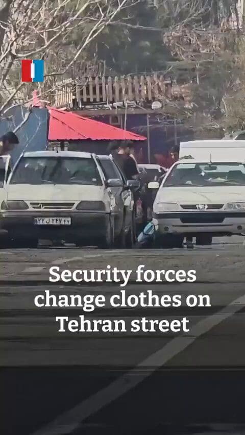 @Open Source Intel: Security forces spotted changing uniforms in Tehran to evade Israeli airstrikes targeting security positions. - Iran International.