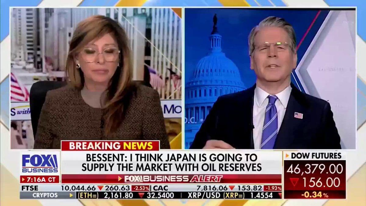 @Open Source Intel: Treasury Sec. Scott Bessent says the Iranian regime is facing major defections and U.S. pressure on their finances:
"We're starting to see defections at Treasury. We now know where the Iranian leader