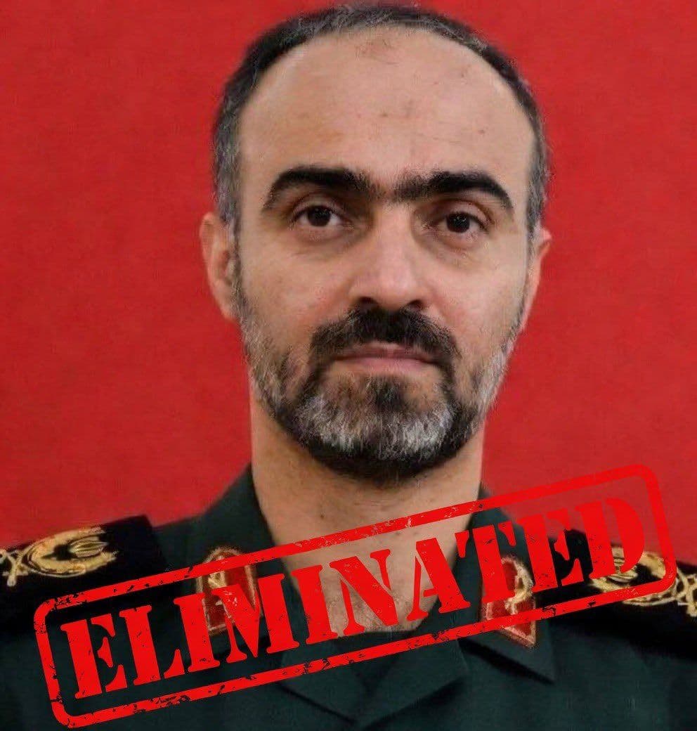 @Eli Afriat 🇮🇱: 🚨🇮🇷BREAKING: The IDF confirms that Ismail Ahmadi, head of the intelligence department in the Basij, has been ELIMINATED.