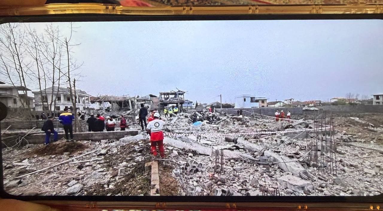 @مملکته: «Last night, in the early hours of the first of Farvardin, at 3 a.m., in the Dashtak area of Gilan between Chaf and Kiyashahr, they struck a building. One man about 60 years old, one child 10-12 years