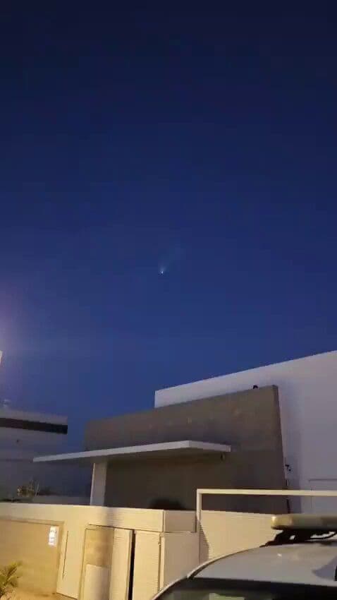 @Babak Taghvaee - The Crisis Watch: BREAKING: Rare scene over Israel! The IDF used Arrow-3 long-range anti-ballistic missile for exoatmospheric interception of an Iranian ballistic missile launched by the IRGC Aerospace Force at Israel'