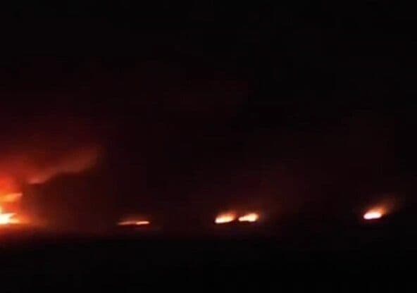 @مملکته: "Sunday night, the second of Farvardin; airstrikes on the IRGC Navy base in the city of Biza, 55 kilometers from Shiraz"