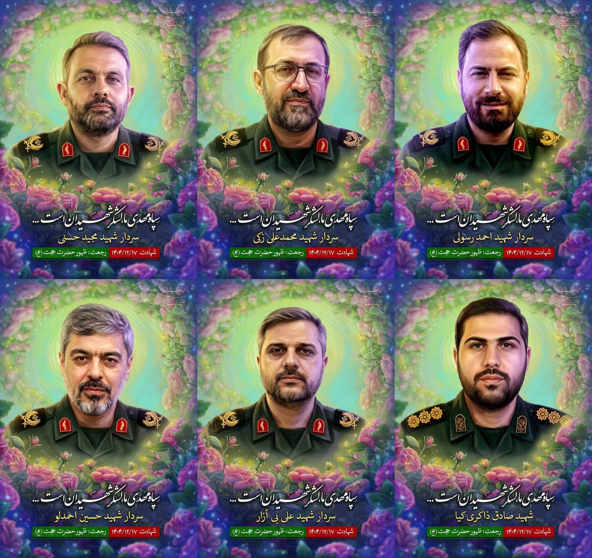 @Open Source Intel: Iran confirms the deaths of six “diplomats” in the Israeli airstrike on Beirut on March 8: Majid Hassini, Muhammad Ali Zaki, Ahmad Rasouli, Hossein Ahmadlou, Ali Reza Bi-Azar, and Sadegh Zakari.