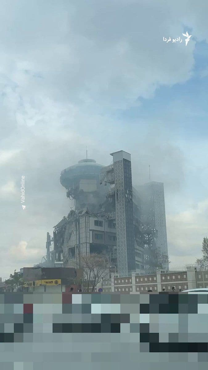 @RadioFarda|راديو فردا: The images published on the fourth of Farvardin show the Optik Sa'Iran building on Kaveh Boulevard in Isfahan after the airstrike.