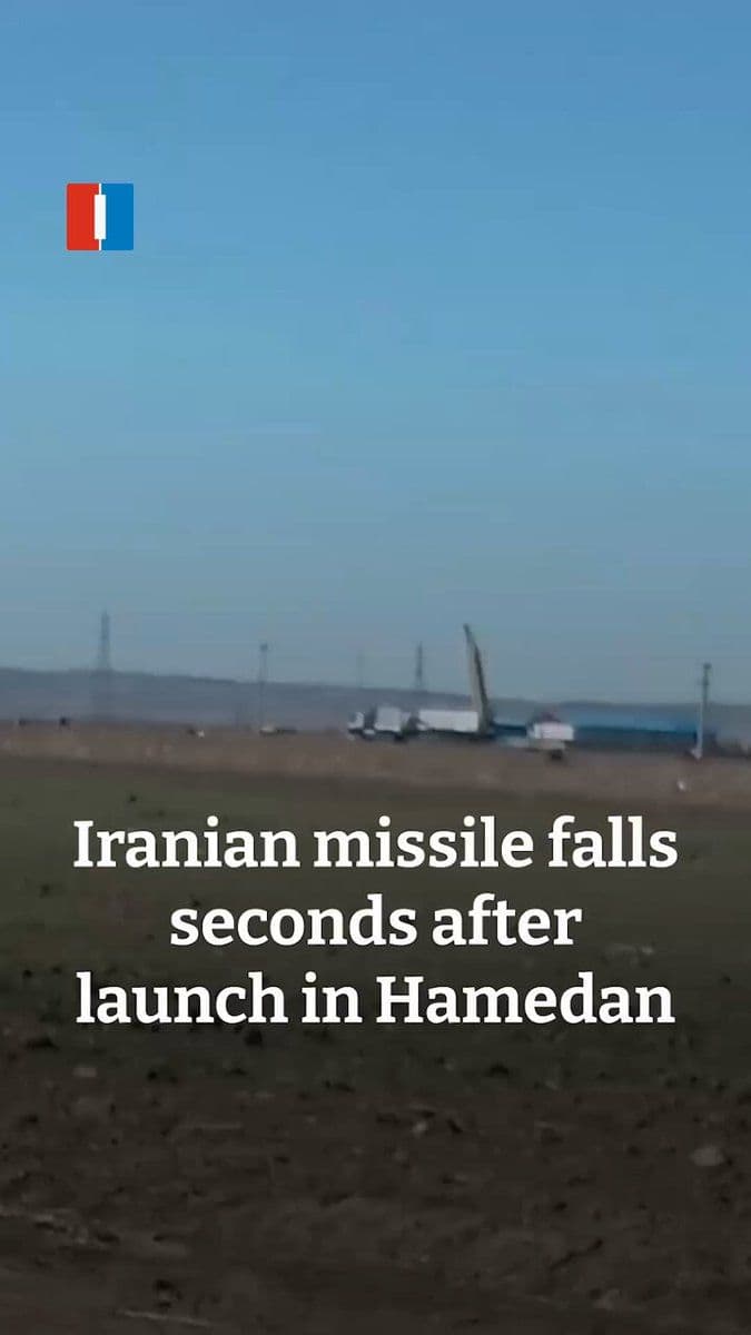 @𝐍𝐢𝐨𝐡 𝐁𝐞𝐫𝐠 🇮🇷 ✡︎: An IRGC missile fired near Hamedan fails and crashes back down again.
This is the same regime that so many people insist could never have accidentally bombed Minab School. As if they don't mess up li
