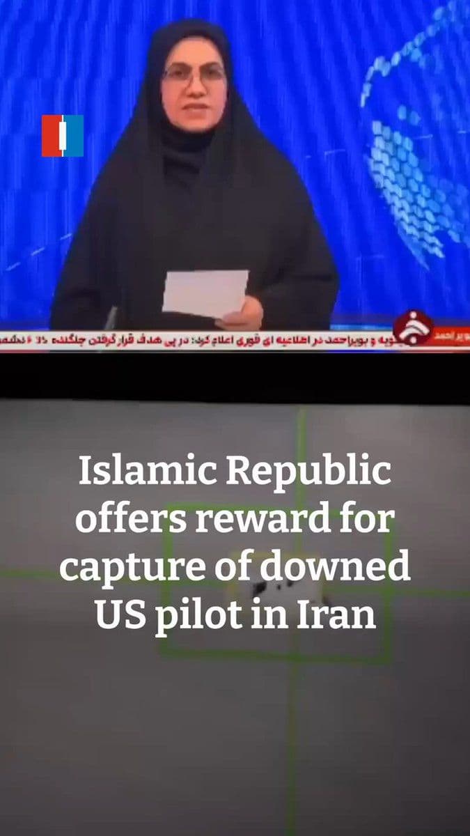 @Goldie Ghamari | گلسا قمری 🇮🇷: What in the Allah-o Akbar North Korea Jihad did I just watch?
The terrorist Islamic Regime occupying Iran is begging Iranians to hand over the 2nd US pilot and trying to bribe them with $5k USD. The