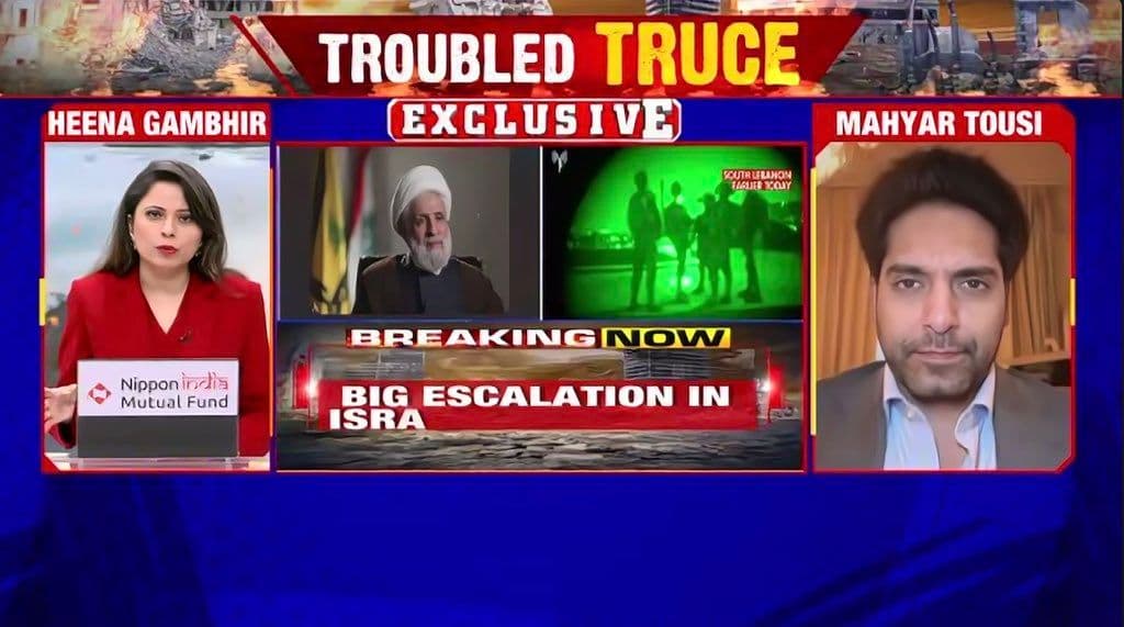 @Mahyar Tousi: As I mentioned just now live on Times Now India, the Islamic Republic currently has a number of factions fighting against each other over this chaotic ceasefire.
Trump has single-handedly created may