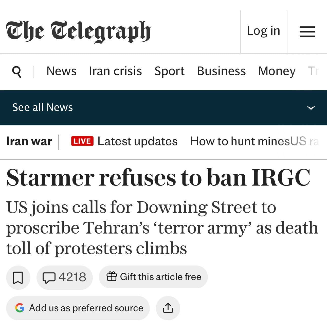 @𝐍𝐢𝐨𝐡 𝐁𝐞𝐫𝐠 🇮🇷 ✡︎: The conservatives and the Kier Starmer regime have been refusing to proscribe the IRGC as a terrorist organisation.
Kir the traitor welcomed the ceasefire between a regime that slaughtered tens of th