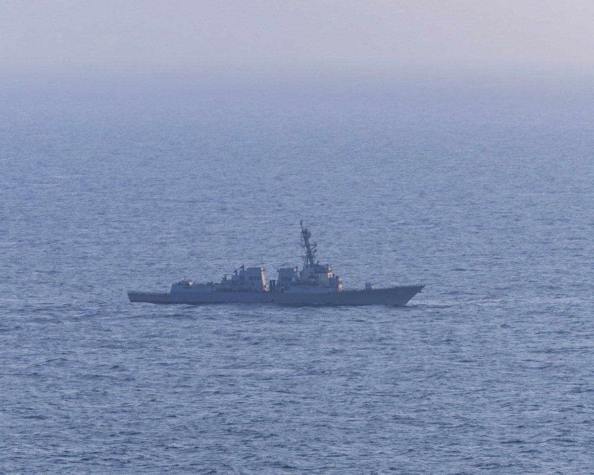 @U.S. Central Command: Yesterday, an Iranian-flagged cargo vessel tried to evade the U.S. blockade after leaving Bandar Abbas, exiting the Strait of Hormuz, and transiting along the Iranian coastline. The guided-missile des