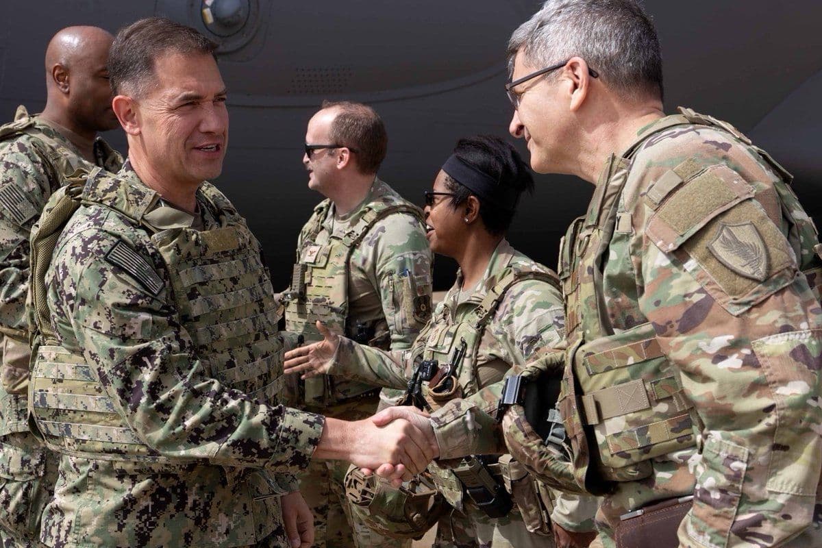 @U.S. Central Command: Today, Adm. Brad Cooper, CENTCOM commander, completed his second trip to the Middle East in the last 15 days. He engaged regional partners in six different countries and visited with U.S. troops.