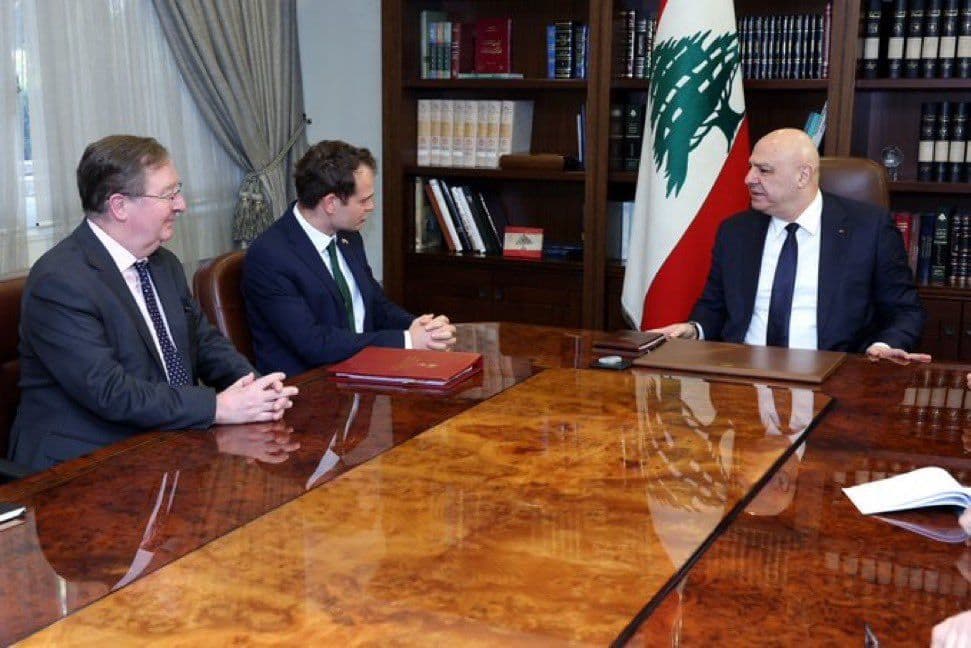 @Open Source Intel: Lebanese President Joseph Aoun, in a meeting with the British Minister of State for the Middle East, said the ceasefire Lebanon is demanding from Israel would be "the natural entry point for direct ne