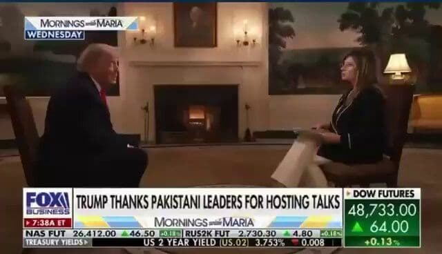 @Open Source Intel: Trump:
"The Prime Minister and the Field Marshal of Pakistan are great people. They are close to Iran, and they are trying to work something out, and they are being very successful in doing that."