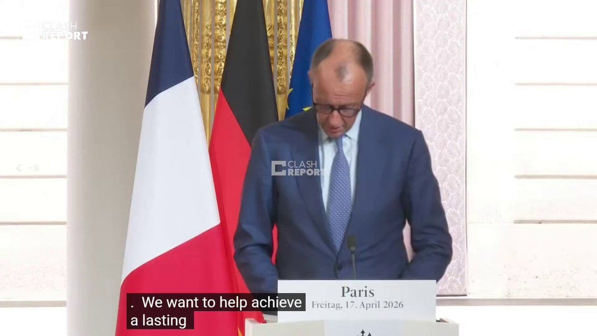 @Open Source Intel: German Chancellor Merz:
"Iran must end its nuclear program. It must stop attacking Israel and the Gulf states. And it must reopen the Strait of Hormuz reliably, permanently, and without any form of p