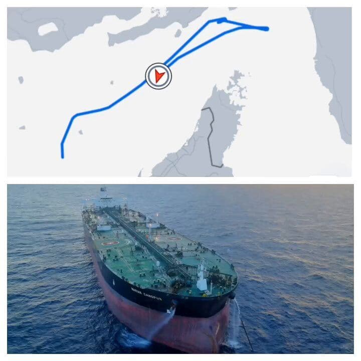 @Babak Taghvaee - The Crisis Watch: BREAKING: This is a radio conversation from the captain of Sanmar Herald, an Indian oil tanker that was fired upon by the IRGC Navy in order to block it from exiting the Persian Gulf through the Strai