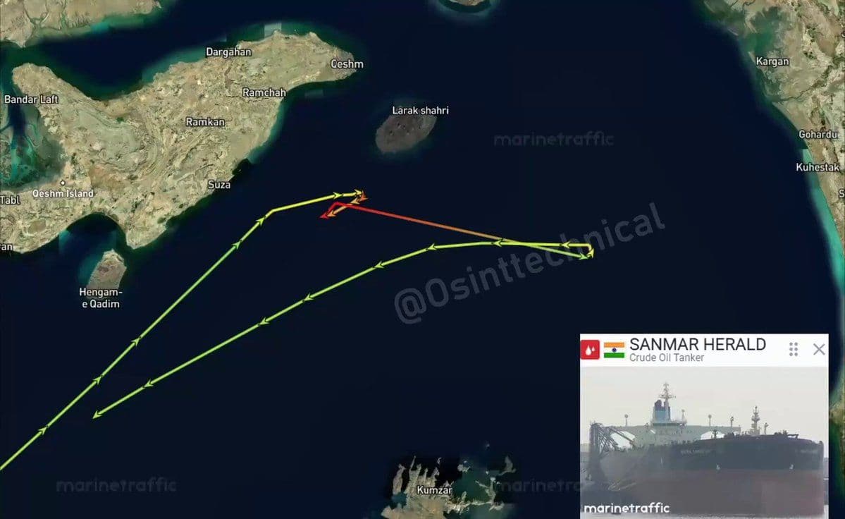 @Goldie Ghamari | گلسا قمری 🇮🇷: The Islamic Regime are professional gaslighters.
These terrorists violated the ceasefire yesterday when they fired at, among others, Indian crude oil tanker the Sanmar Herald.