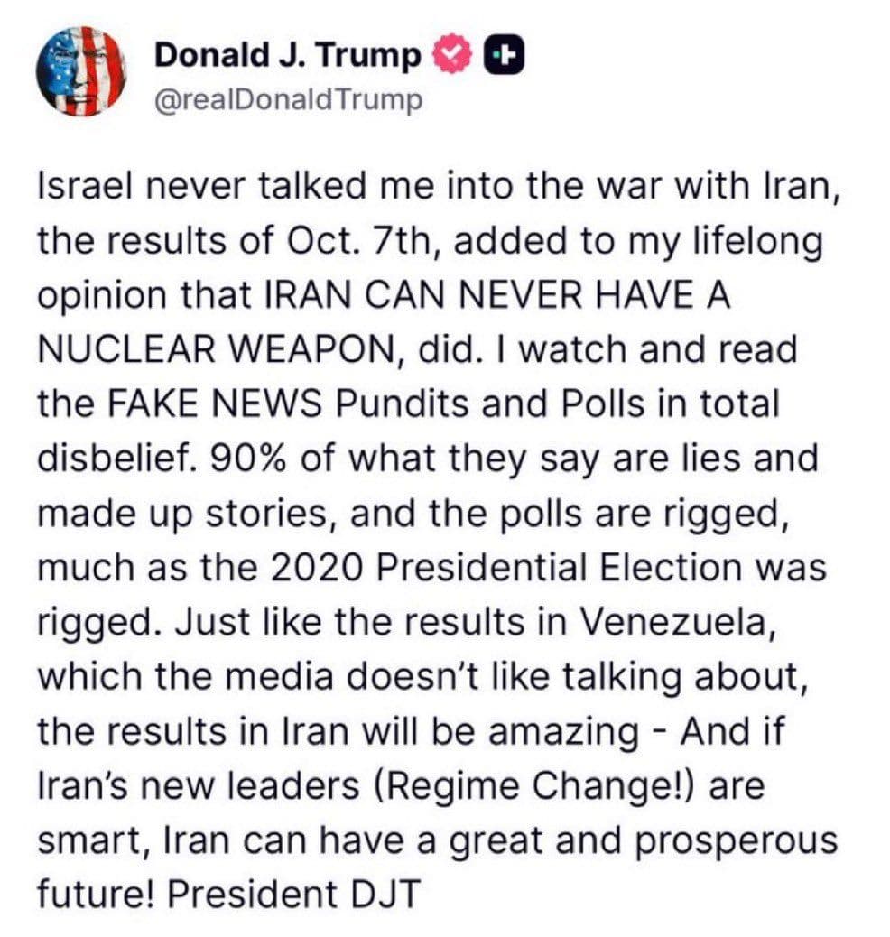 @𝐍𝐢𝐨𝐡 𝐁𝐞𝐫𝐠 🇮🇷 ✡︎: Over 40 years ago, Trump talked about the dangers of Khomeini, the need to bomb the IRGC and securing the Persian Gulf for trade.
Do people seriously think Israel has controlled the man for four deca