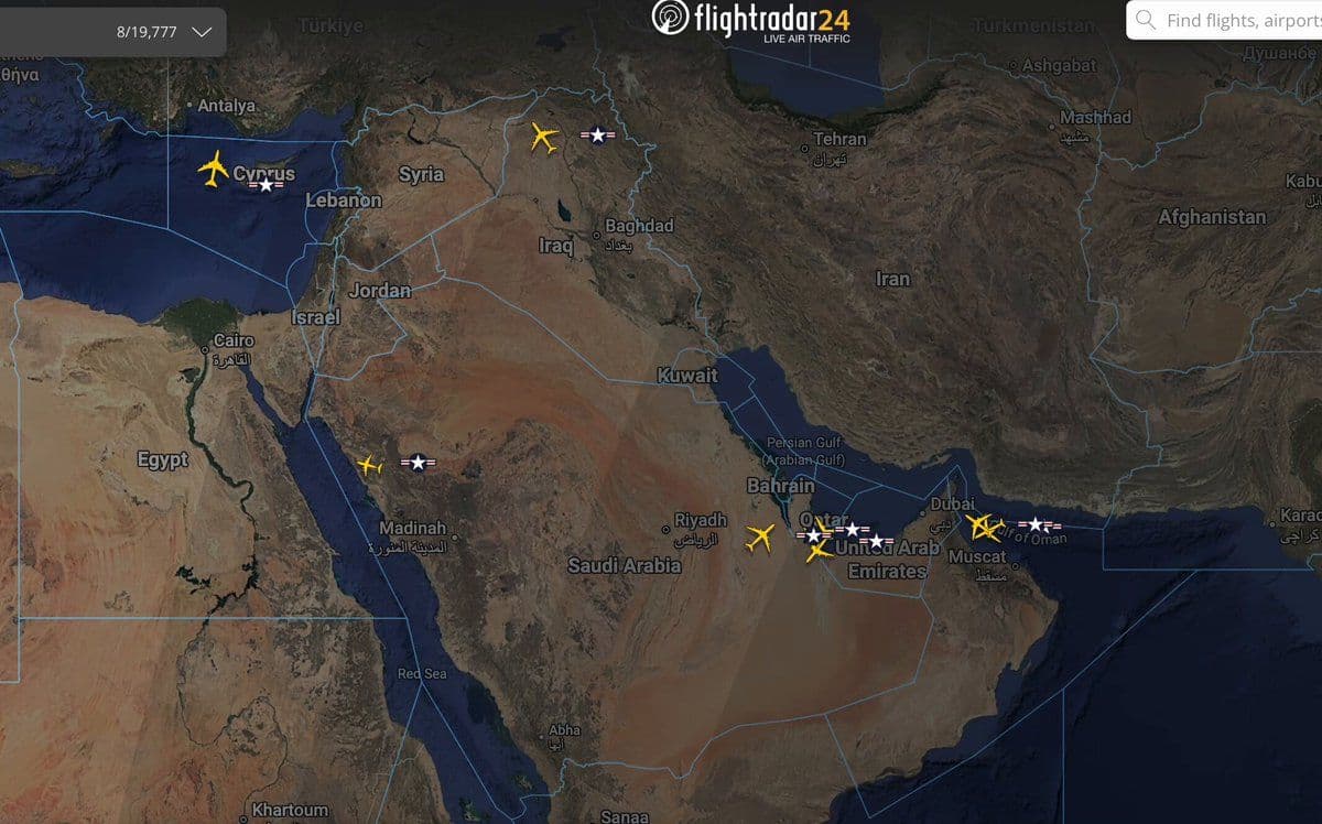 @WarMonitor🇺🇦🇬🇧: Interesting that the US airforce seems to keep constant large tanker presence over the Middle East near Iran even in ceasefire, with fighters ready to go and reconnaissance flights being flown...