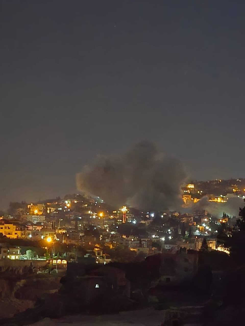 @Open Source Intel: Israeli airstrike on Jebchit in southern Lebanon.