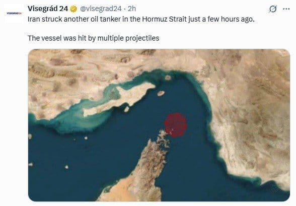 @🇮🇷LiveIranNews🇮🇱: ⚡🇦🇪🇴🇲🦀Fresh attack on tanker in Strait of Hormuz and confirmation of targeting "Barakah" by drones of the terrorist regime of the Islamic Republic/Reports indicate that a tanker in the Strait of