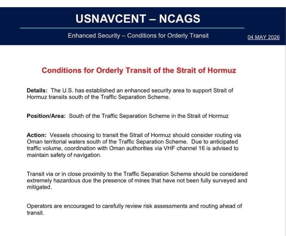 @🇮🇷LiveIranNews🇮🇱: ⚡🇺🇸🇴🇲🦀US Navy Orders Ships to Pass Through Omani Territorial Waters in Strait of Hormuz/US Navy Instructs Its Vessels to Transit the Strait of Hormuz via Omani Territorial Waters to Enhance Safet