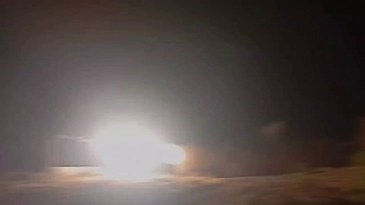 @Open Source Intel: Footage reportedly showing the Iranian Navy launching cruise missiles and drones at U.S. destroyers in the Strait of Hormuz.
