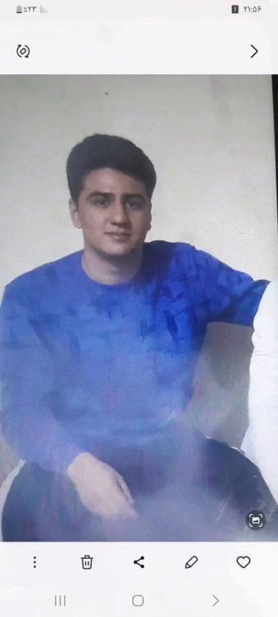 @✡︎𝐋𝐢𝐯𝐞𝐈𝐫𝐚𝐧𝐍𝐞𝐰𝐬🇮🇷🇮🇱: 🚨🔞Don’t stop talking about Iran
Alireza Saeidi Fard was only 18 years old.
Eighteen.
He was still fighting for his life on a hospital bed in Marvdasht when agents of the Islamic Republic and IRGC