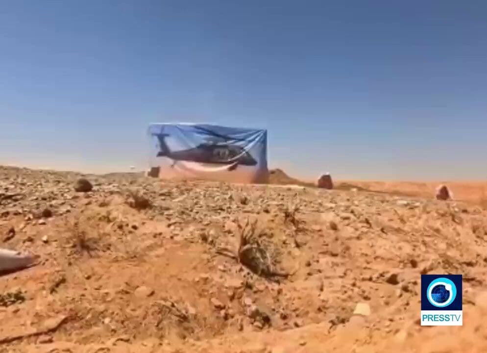 @Open Source Intel: IRGC drill in Tehran used an FPV drone to hit a Black Hawk banner, taunting the Isfahan incident where Black Hawks were destroyed.
The IRGC is pathetic.