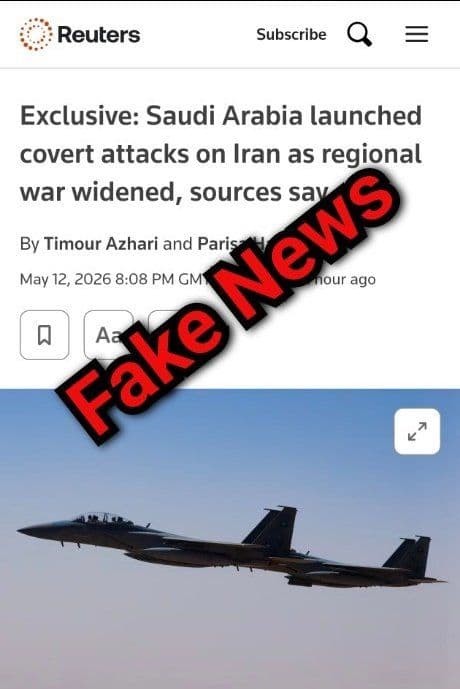 @Babak Taghvaee - The Crisis Watch: BREAKING: According to my U.S. military sources, the news about Saudi Arabia conducting airstrikes against Iran during the recent war is totally untrue. It is unclear who created and spread this fake