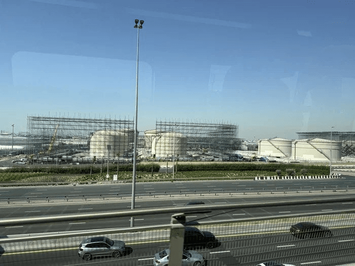 @Babak Taghvaee - The Crisis Watch: BREAKING: The UAE has started constructing cages and implementing other passive defense measures around oil and fuel reservoirs at airports, oil and gas plants to protect them from threats posed by Ir