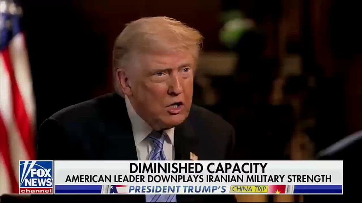 @Open Source Intel: U.S. President Donald Trump on Iran:
"They have no deck. No, the only thing they have going is a fake press. They know how well we're doing militarily.
And then at the request of a very nice group o
