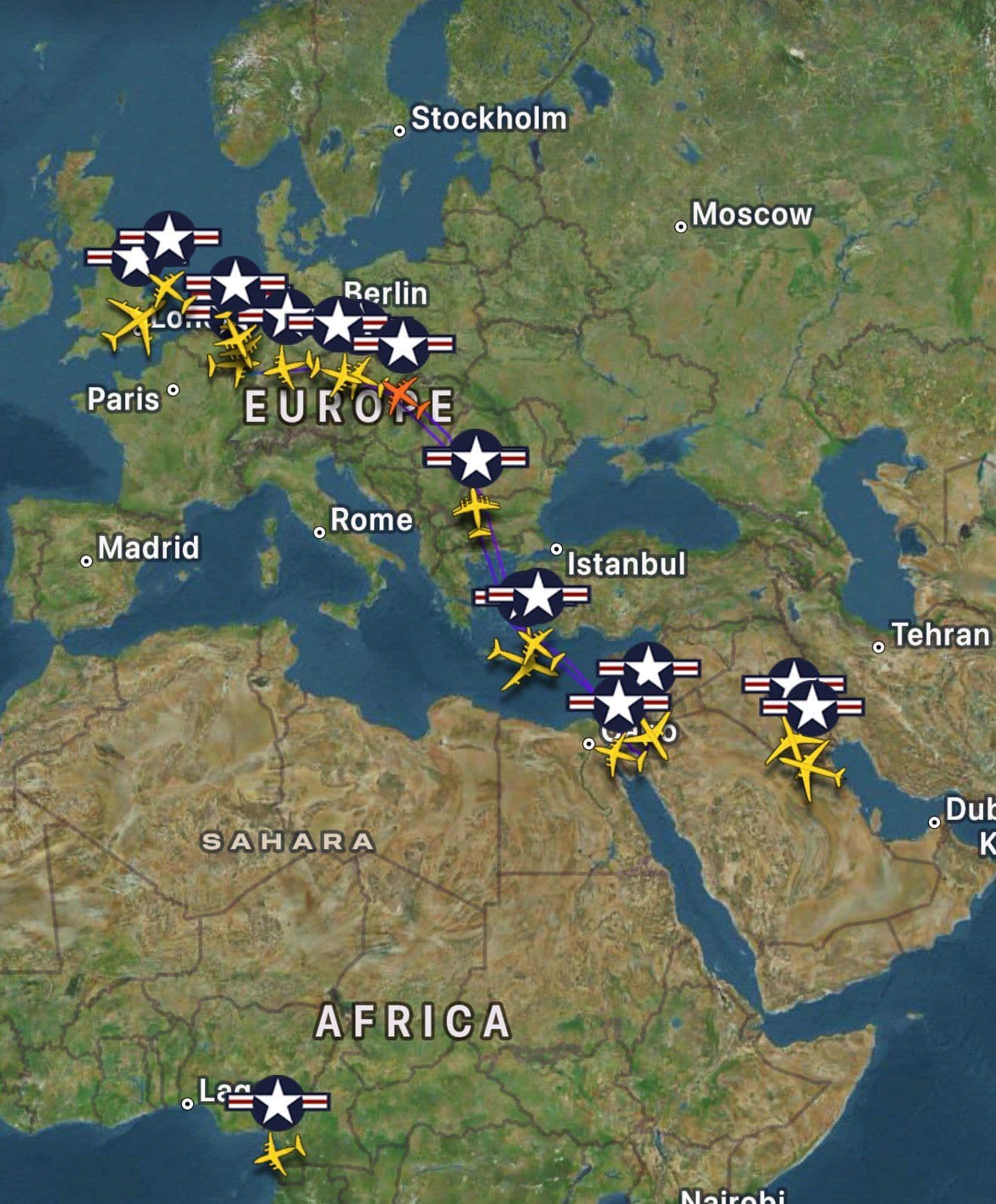 @Open Source Intel: There is a possibility that this week could be a very interesting one.
USAF C-17 transport aircraft continue to follow a familiar pattern seen in the lead-up to February 28, when the Iran war began,