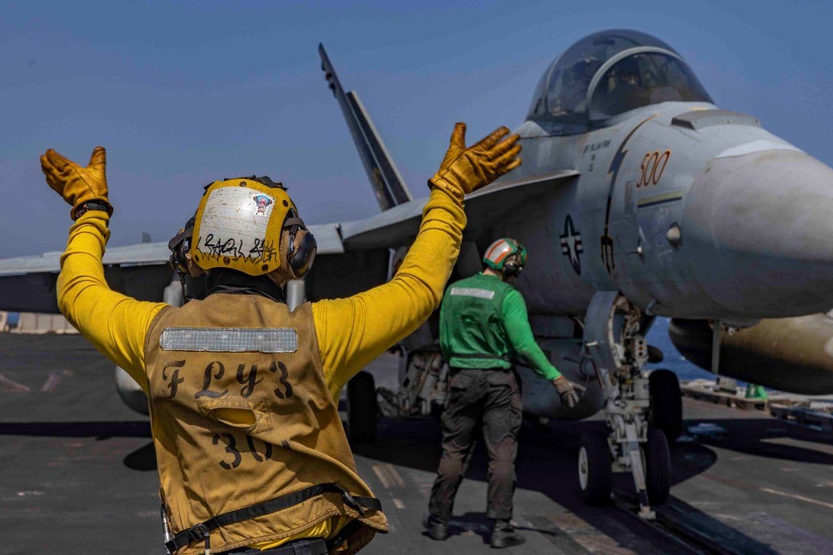 @U.S. Central Command: U.S. Sailors support flight operations aboard aircraft carrier USS Abraham Lincoln (CVN 72) sailing in the Arabian Sea. Every operational success across CENTCOM begins and ends with America’s men and