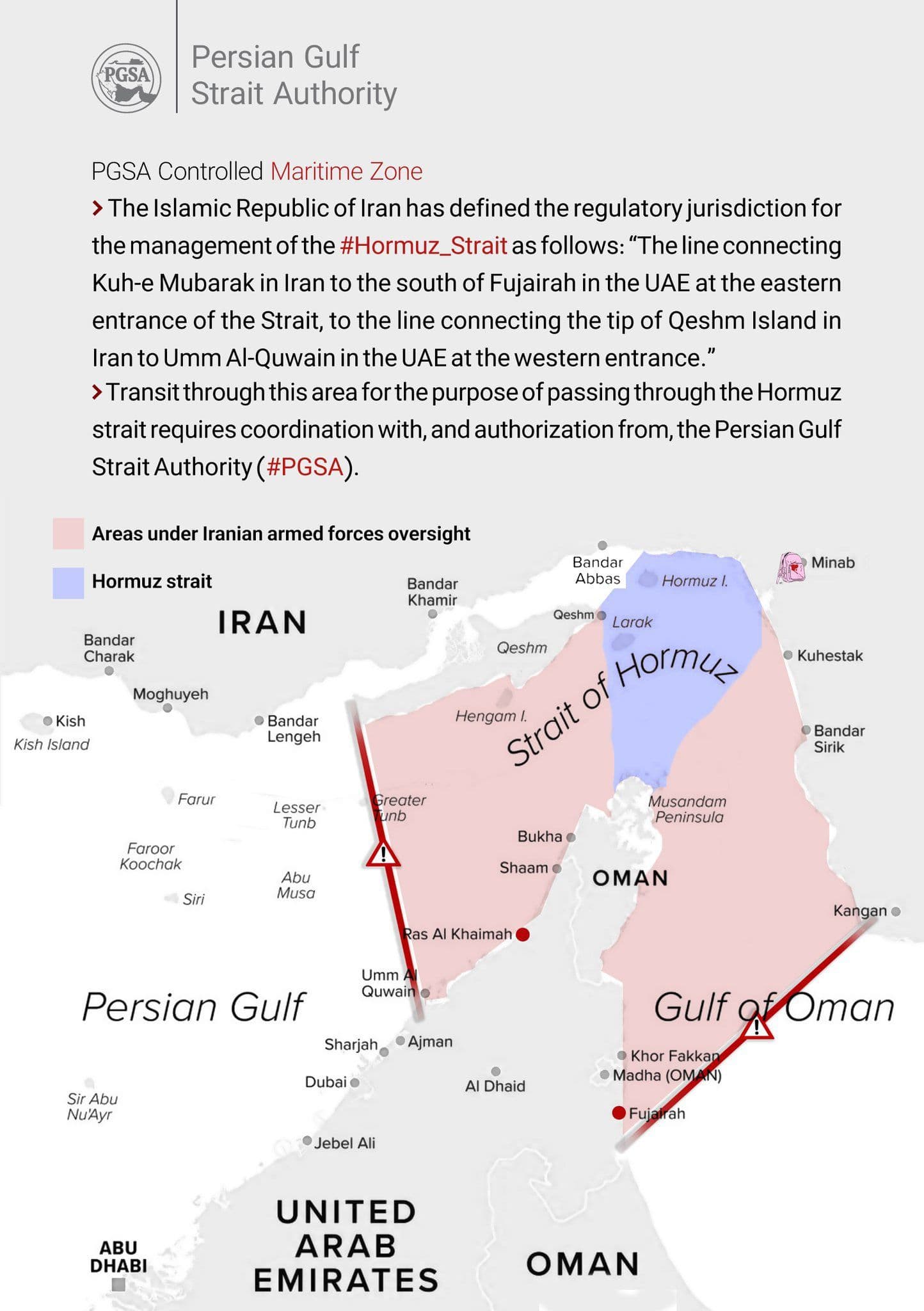 @Open Source Intel: Iran’s new definition of “managing” the Strait of Hormuz effectively extends its claimed regulatory zone into parts of UAE and Omani waters.
This will not go well.